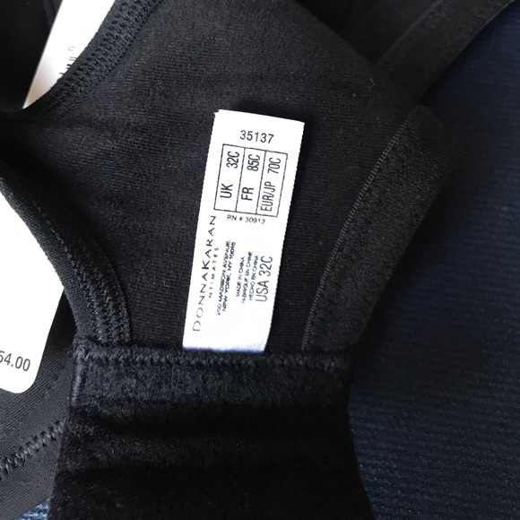 NWT Donna Karan Active Sport Unlined Underwire Bra 35137 Black - Picture 5 of 8